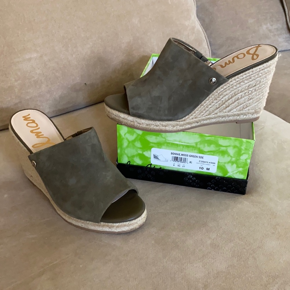 Sam Edelman Espadrille Wedges, Moss Green